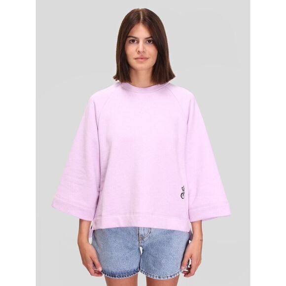 GANNI Isoli Oversized Raglan Sweatshirt in Orchid Blossom - Picture 2 of 12